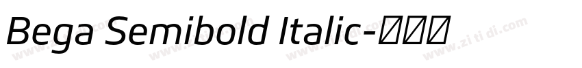 Bega Semibold Italic字体转换